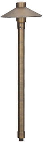 Best Quality Lighting LV23AB Brass Constructed Outdoor Path Light with Metal Shade, Bronze Finish