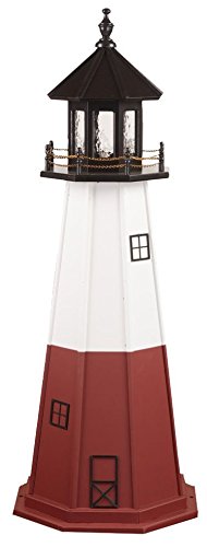 Poly Vermillion Lighthouse Replica 4' High