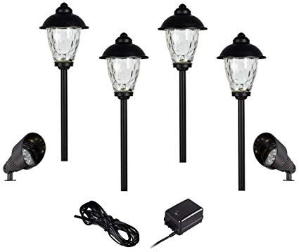 Complete LED Landscape Kit with Concord Path Lights and Spots