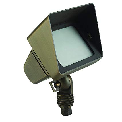 Best Quality Lighting LV76L AB Finished Outdoor Up Light with Clear Glass Shade, Bronze