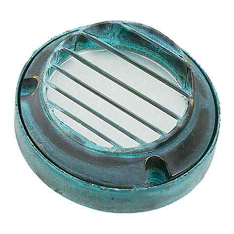 Best Quality Lighting LV51VRD Finished Outdoor Step Light with Clear Glass Shade, Green Verde