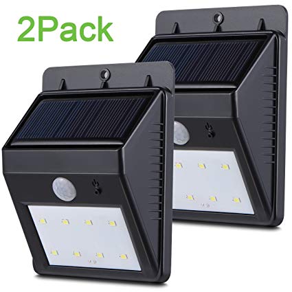 Boomile Super Bright Outside Waterproof Motion Sensor Lights, LED Solar Lights Outdoor, Patio Deck Lights, Solar Powered Lighting For Yard, Backyard, Pathway & Driveway (2 Pack)