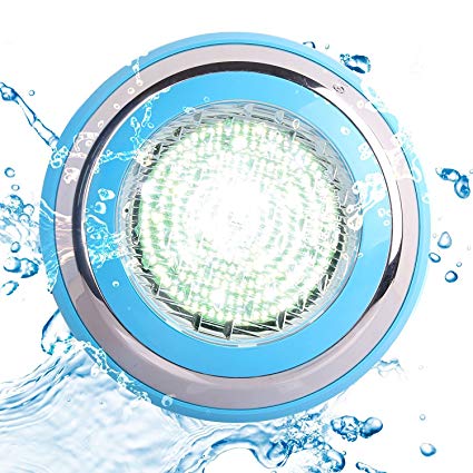 72W LED Underwater Swimming Pool Light Stainless Steel/Surface Mount,12V AC/DC Waterproof IP68,Remote Control Included (72-WARM WHITE)