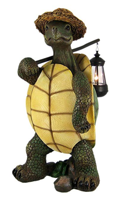 Turtle with Solar Light/Lantern, Solar Turtle Statue/Figurine