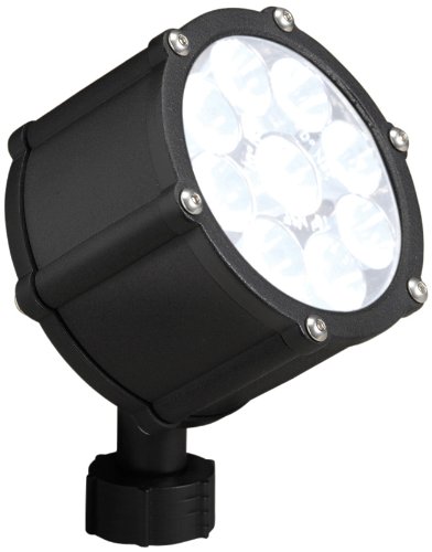 Kichler Lighting 15751BKT LED Accent Light 9-Light Low Voltage 10 Degree Spot Light, Textured Black with Clear Tempered Glass Lens
