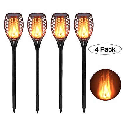 CINOTON Solar Light,Path Torches Dancing Flame Lighting 96 LED Dusk to Dawn Flickering Outdoor Waterproof garden decorations (4)